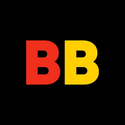 Ícone da BetBoom, letras brancas sobre fundo preto